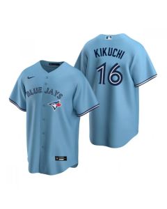 Men's Toronto Blue Jays #16 Yusei Kikuchi Light Blue Cool Base Stitched Jersey