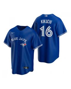 Men's Toronto Blue Jays #16 Yusei Kikuchi Royal Cool Base Stitched Jersey