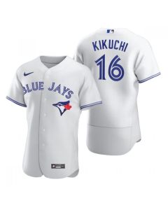 Men's Toronto Blue Jays #16 Yusei Kikuchi White Flex Base Stitched Baseball Jersey