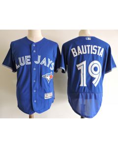Men's Toronto Blue Jays #19 Jose Bautista Blue Elite Stitched MLB Jersey