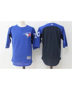 Men's Toronto Blue Jays #20 Josh Donaldson Royal/Navy Authentic Collection On-Field 3/4 Sleeve Batting Practice Stitched MLB Jersey