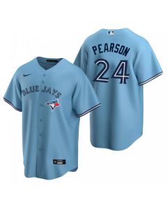 Men's Toronto Blue Jays #24 Nate Pearson Light Blue Cool Base Stitched Jersey