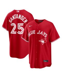 Men's Toronto Blue Jays #25 Anthony Santander Nike Red Canada Day Replica Jersey (Red Blue)