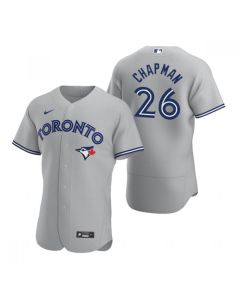 Men's Toronto Blue Jays #26 Matt Chapman Grey Flex Base Stitched Baseball Jersey