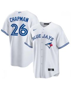Men's Toronto Blue Jays #26 Matt Chapman White Cool Base Stitched Jersey