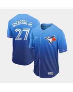 Men's Toronto Blue Jays #27 Vladimir Guerrero Jr. Blue Fade Stitched MLB Jersey