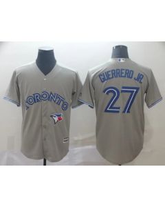 Men's Toronto Blue Jays #27 Vladimir Guerrero Jr. Grey Cool Base Stitched MLB Jersey
