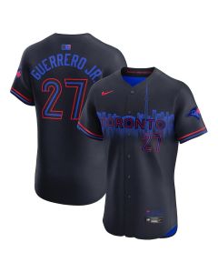 Men's Toronto Blue Jays #27 Vladimir Guerrero Jr. Navy 2024 City Connect Elite Player Jersey