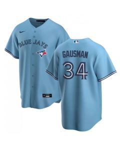 Men's Toronto Blue Jays #34 Kevin Gausman Light Blue Cool Base Stitched Jersey