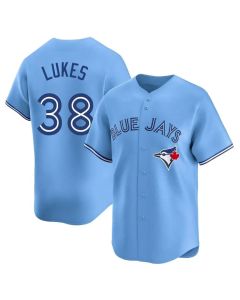 Men's Toronto Blue Jays #38 Nathan Lukes Blue Home Replica Jersey (Blue)