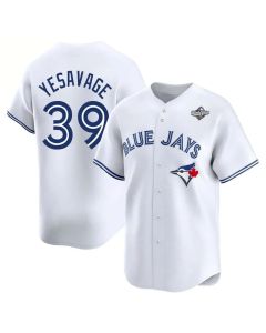 Men's Toronto Blue Jays #39 Trey Yesavage 2025 World Series White Alternate Limited Jersey