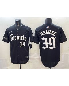 Men's Toronto Blue Jays #39 Trey Yesavage Black Gothic North Edition Limited Stitched Baseball Jersey