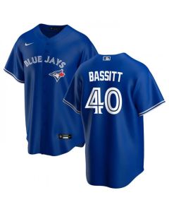 Men's Toronto Blue Jays #40 Chris Bassitt Royal Cool Base Stitched Jersey