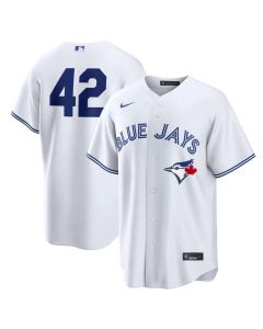 Men's Toronto Blue Jays #42 Jackie Robinson White Home 2026 Jackie Robinson Day Replica Jersey