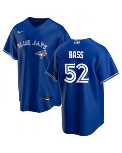Men's Toronto Blue Jays #52 Anthony Bass Royal Cool Base Stitched Jersey