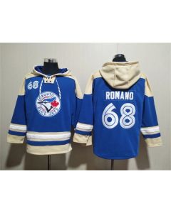 Men's Toronto Blue Jays #68 Jordan Romano Royal Ageless Must-Have Lace-Up Pullover Hoodie