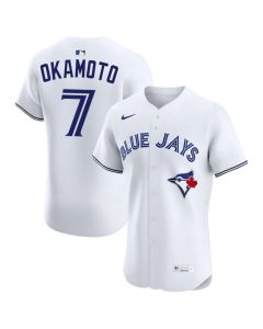 Men's Toronto Blue Jays #7 Kazuma Okamoto Nike White Home Replica Jersey (Blue White)