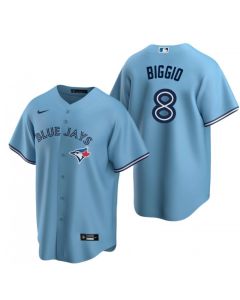 Men's Toronto Blue Jays #8 Cavan Biggio Light Blue Cool Base Stitched Jersey