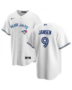 Men's Toronto Blue Jays #9 Danny Jansen White Cool Base Stitched Jersey