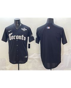 Men's Toronto Blue Jays Black 2025 World Series Gothic North Edition Limited Stitched Baseball Jersey