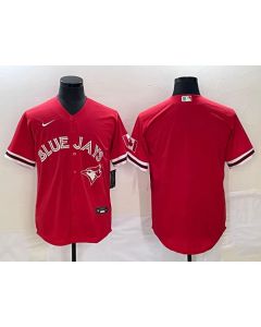 Men's Toronto Blue Jays Blank Red Cool Base Stitched Jersey