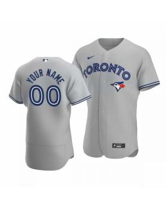 Men's Toronto Blue Jays Grey Customized Stitched MLB Jersey