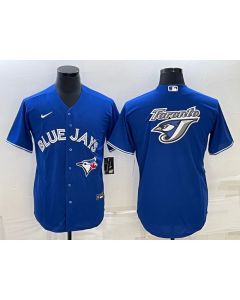 Men's Toronto Blue Jays Royal Team Big Logo Cool Base Stitched Baseball Jersey (Blue Royal)