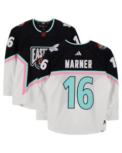 Men's Toronto Maple Leafs #16 Marner 2023 Black/White All-Star Game Stitched Jersey