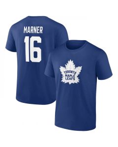 Men's Toronto Maple Leafs #16 Marner Blue T-Shirt