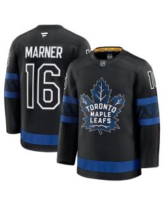 Men's Toronto Maple Leafs #16 Mitchell Marner Black 2024-25 Alternate Stitched Hockey Jersey