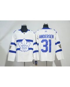 Men's Toronto Maple Leafs #31 Frederik Andersen White 2018 NHL Stadium Series Stitched NHL Jersey