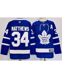 Men's Toronto Maple Leafs #34 Auston Matthews Blue 2024-25 Stitched Jersey