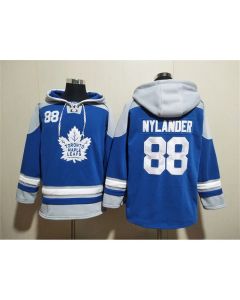 Men's Toronto Maple Leafs #88 William Nylander Blue Ageless Must-Have Lace-Up Pullover Hoodie