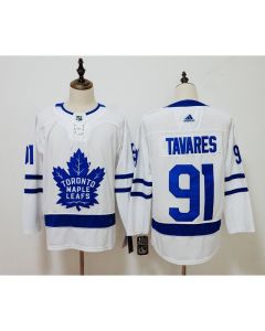 Men's Toronto Maple Leafs #91 John Tavares White Stitched NHL Jersey