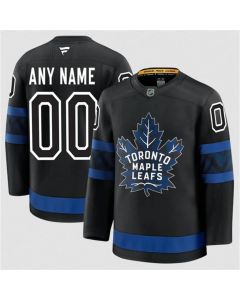 Men's Toronto Maple Leafs Active Player Custom Black 2024-25 Alternate Stitched Hockey Jersey