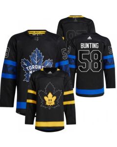 Men's Toronto Maple Leafs Black #58 Michael Bunting Alternate Premier Reversible Stitched Jersey