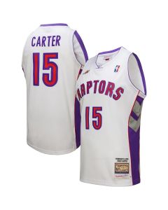 Men's Toronto Raptors #15 Vince Carter White 2000 NBA All-Star Game Authentic Jersey (White)