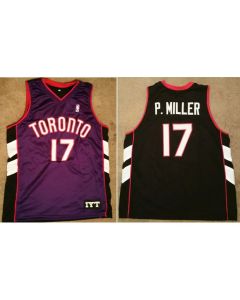 Men's Toronto Raptors #17 P. Miller Purple And White Stitched NBA Jersey