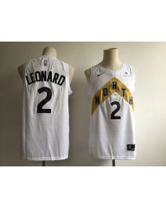 Men's Toronto Raptors #2 Kawhi Leonard White 2018/19 City Edition Swingman Stitched NBA Jersey