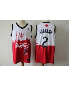 Men's Toronto Raptors #2 Kawhi Leonard White/Red 2019 City Edition Swingman Stitched NBA Jersey