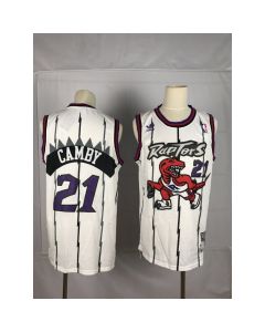 Men's Toronto Raptors #21 Marcus Camby White Swingman Stitched NBA Jersey