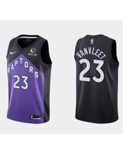 Men's Toronto Raptors #23 Fred Vanvleet Purple And Black Stitched NBA Jersey