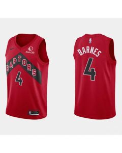 Men's Toronto Raptors #4 Scottie Barnes Red Icon Edition Stitched Basketball Jersey
