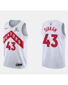 Men's Toronto Raptors #43 Pascal Siakam 2020/21 White Swingman Stitched Basketball Jersey