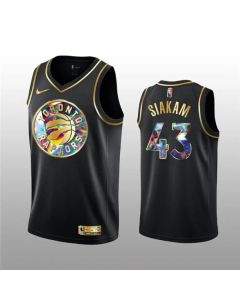 Men's Toronto Raptors #43 Pascal Siakam 2021/22 Black Golden Edition 75th Anniversary Diamond Logo Stitched Basketball Jersey