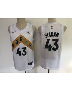 Men's Toronto Raptors #43 Pascal Siakam White 2019 Earned Edition Swingman Stitched NBA Jersey