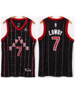 Men's Toronto Raptors #7 Kyle Lowry Black Stitched Jersey