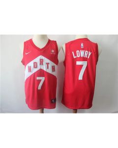 Men's Toronto Raptors #7 Kyle Lowry Red 2018/19 Earned Edition Swingman Stitched NBA Jersey