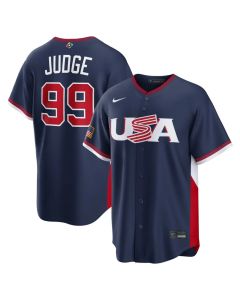 Men's USA Baseball #99 Aaron Judge Navy 2026 World Baseball Classic Home Stadium Jersey (Navy)