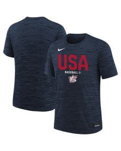 Men's USA Baseball Navy 2026 World Baseball Classic Collection Velocity Dri-FIT T-Shirt (Navy)